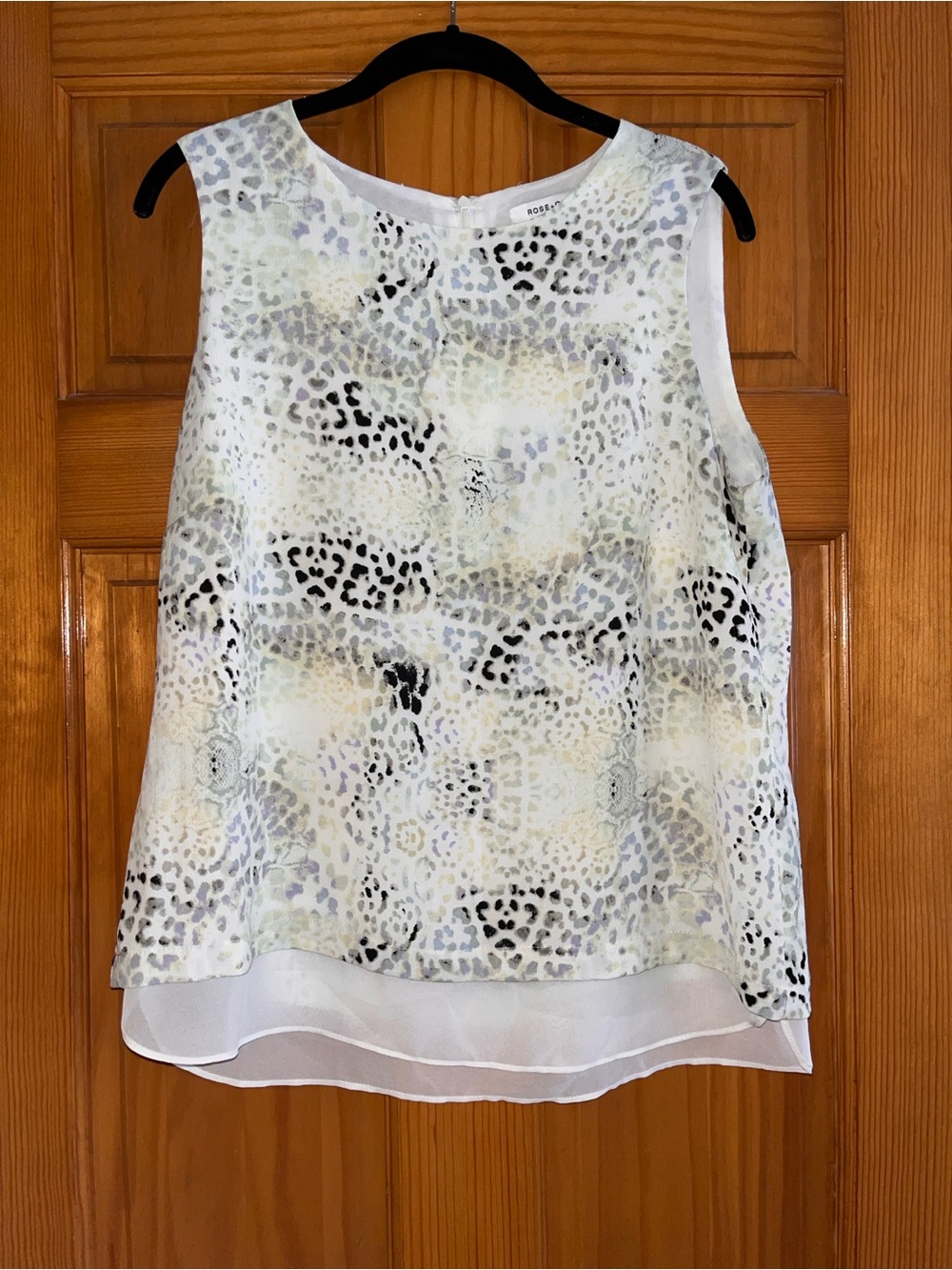 Beautiful Animal Print Top with Back Zipper Closure